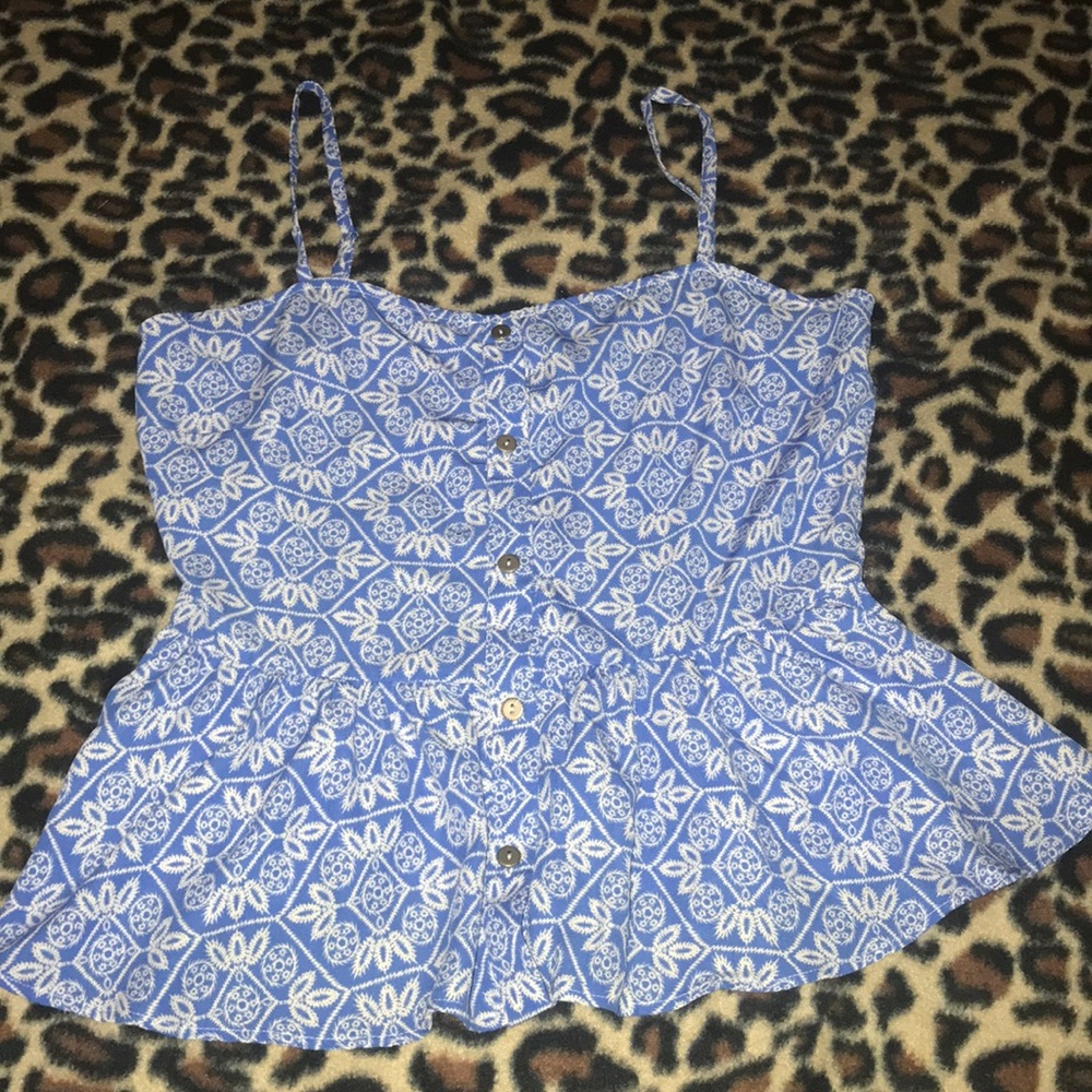 B jewel bohemian button down tank top